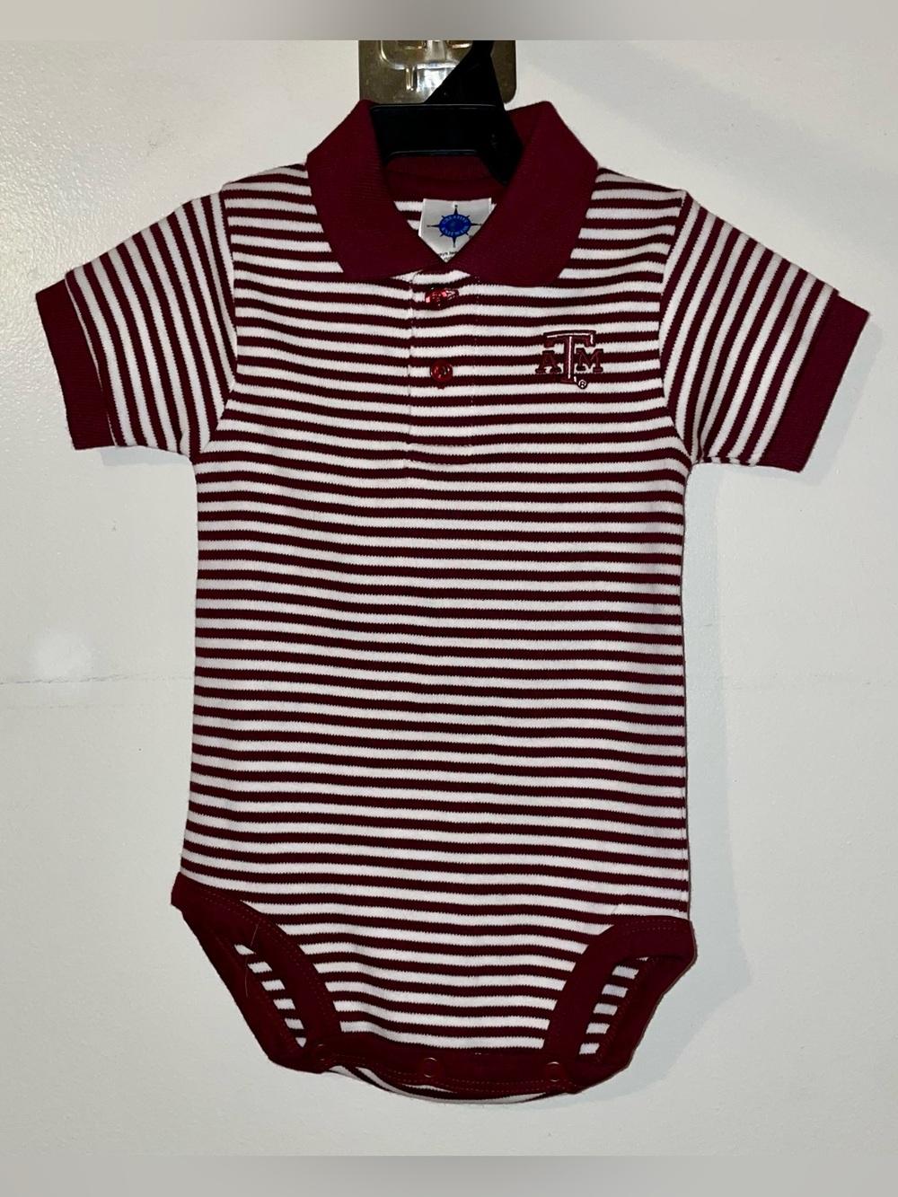 6/9m Texas A&M Polo Onesie